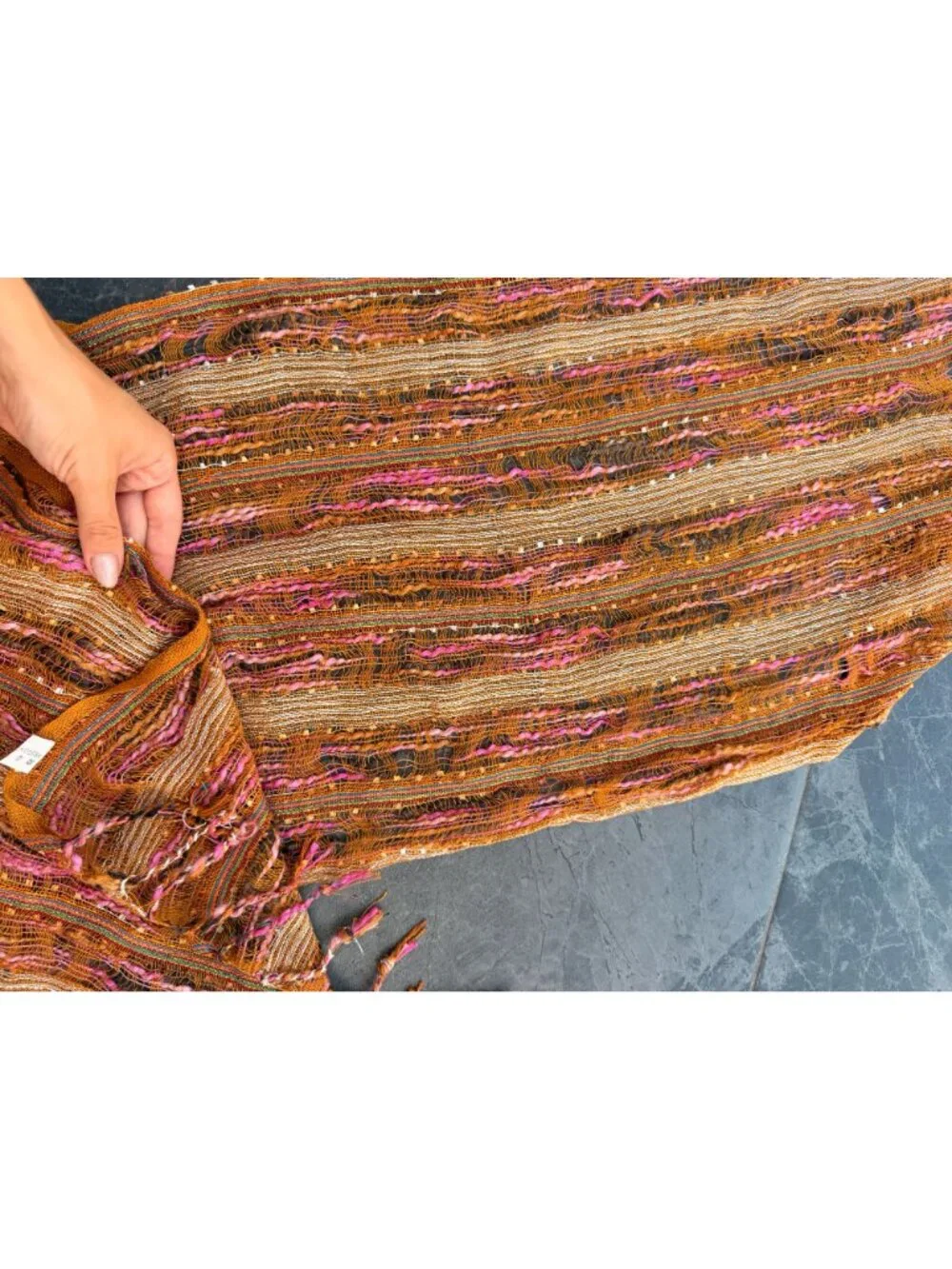 y2k festival scarf orange pink yellow